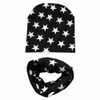 Autumn winter Knit Hats Crochet Scarves Hat Girl Boy Cap Kids Beanie Stars Hat Cotton Children Collar Scarf baby cap child cap