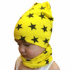 Autumn winter Knit Hats Crochet Scarves Hat Girl Boy Cap Kids Beanie Stars Hat Cotton Children Collar Scarf baby cap child cap
