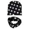 Autumn winter Knit Hats Crochet Scarves Hat Girl Boy Cap Kids Beanie Stars Hat Cotton Children Collar Scarf baby cap child cap