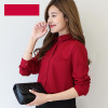 2018 Hot Brand Women Shirts Blouses Long Sleeve Casual Solid Ladies Chiffon Blouse Tops Fashion OL Plus Size Shirt Chemise Femme