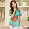2018 high quality Summer style Kimono blouses top Plus size M-5XL cotton Printed Short sleeve Casual Women shirts blusas tops