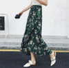 2018 floral print bohemian long skirts women Summer elegant beach maxi skirt Boho high waist asymmetrical ruffles cotton skirt 2018 floral print bohemian long skirts women Summer elegant beach maxi skirt Boho high waist asymmetrical ruffles cotton skirt