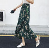 2018 floral print bohemian long skirts women Summer elegant beach maxi skirt Boho high waist asymmetrical ruffles cotton skirt 2018 floral print bohemian long skirts women Summer elegant beach maxi skirt Boho high waist asymmetrical ruffles cotton skirt