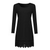 Autumn Winter Dress 2016 ZANZEA Women Casual Lace Patchwork Sexy Mini Dress Long Sleeve O Neck Loose Straight Vestidos Plus Size Autumn Winter Dress 2016 ZANZEA Women Casual Lace Patchwork Sexy Mini Dress Long Sleeve O Neck Loose Straight Vestidos Plus Size