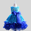Children Girls Princess Dress Lush Formal Prom Party Ball Gown Little Bridesmaid Wedding Girl Baby Kids Girls Dresses