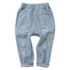 Children Fashion Pants Personality Light Color Holes Jeans Denim Pants Trousers oddler Baby Boy&amp;Girl Broken Hole Pants