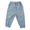 Children Fashion Pants Personality Light Color Holes Jeans Denim Pants Trousers oddler Baby Boy&amp;Girl Broken Hole Pants