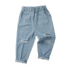 Children Fashion Pants Personality Light Color Holes Jeans Denim Pants Trousers oddler Baby Boy&amp;Girl Broken Hole Pants