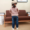 Children denim Pants girls plus velvet jeans 2018 baby kids cartoon leggings winter children's clothes girl cotton loose trouser
