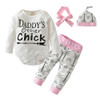 2018 Fashion Newborn Baby Girls Autumn style Infant Clothes Baby Clothing Set Cotton Romper+Pants+Hat+Headband Toddler 4Pcs Suit