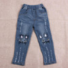 2018 Fashion Children Girls Jeans cute cat print Pants With Ruffles Denim Pants Spring Summer Clothes Girls Cute Kids Jeans