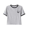 2018 Fashion 3d Print Aliens crop top Short Sleeve T Shirt Women Teenagers T-shirts Tops Summer Round Neck O neck Tees Girls