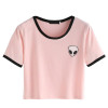 2018 Fashion 3d Print Aliens crop top Short Sleeve T Shirt Women Teenagers T-shirts Tops Summer Round Neck O neck Tees Girls