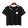 2018 Fashion 3d Print Aliens crop top Short Sleeve T Shirt Women Teenagers T-shirts Tops Summer Round Neck O neck Tees Girls