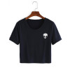 2018 Fashion 3d Print Aliens crop top Short Sleeve T Shirt Women Teenagers T-shirts Tops Summer Round Neck O neck Tees Girls