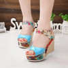 VTOTA Summer Shoes Women Sandals Sweet high-heeled Shoes Wedges Fish Head Women Sandals Waterproof Platform Shoes Women 326