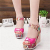 VTOTA Summer Shoes Women Sandals Sweet high-heeled Shoes Wedges Fish Head Women Sandals Waterproof Platform Shoes Women 326