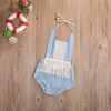 2017 Cute Newborn Baby Romper Summer Sleeveless Tassel Jean Clothes Toddler Kids Jumpsuit Backless Halter Outfits Sunsuit 2017 Cute Newborn Baby Romper Summer Sleeveless Tassel Jean Clothes Toddler Kids Jumpsuit Backless Halter Outfits Sunsuit