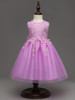2017 Cute O Neck Sleeveless Flowers Girls Dresses Bow Appliques for First Communion Lace Ball Gown Girls Evening Gowns 2017 Cute O Neck Sleeveless Flowers Girls Dresses Bow Appliques for First Communion Lace Ball Gown Girls Evening Gowns