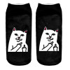 2018 New arrival Women Low Cut Ankle Socks Funny Aliens 3D Printing Sock Cotton Hosiery Printed Sock
