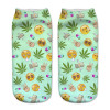 2018 New arrival Women Low Cut Ankle Socks Funny Aliens 3D Printing Sock Cotton Hosiery Printed Sock