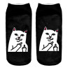 2018 New arrival Women Low Cut Ankle Socks Funny Aliens 3D Printing Sock Cotton Hosiery Printed Sock