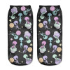 2018 New arrival Women Low Cut Ankle Socks Funny Aliens 3D Printing Sock Cotton Hosiery Printed Sock