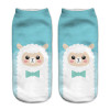 2018 New arrival Women Low Cut Ankle Socks Funny Aliens 3D Printing Sock Cotton Hosiery Printed Sock