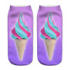 2018 New arrival Women Low Cut Ankle Socks Funny Aliens 3D Printing Sock Cotton Hosiery Printed Sock