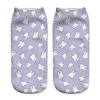 2018 New arrival Women Low Cut Ankle Socks Funny Aliens 3D Printing Sock Cotton Hosiery Printed Sock