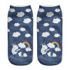 2018 New arrival Women Low Cut Ankle Socks Funny Aliens 3D Printing Sock Cotton Hosiery Printed Sock