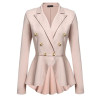 Autumn Fashion Women Slim Fit Blazer Jackets Long Sleeve Blazer Workwear Casaco Feminino Solid No Button Clothes Plus Size