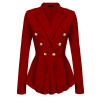 Autumn Fashion Women Slim Fit Blazer Jackets Long Sleeve Blazer Workwear Casaco Feminino Solid No Button Clothes Plus Size