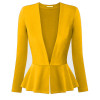 Autumn Fashion Women Slim Fit Blazer Jackets Long Sleeve Blazer Workwear Casaco Feminino Solid No Button Clothes Plus Size