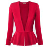 Autumn Fashion Women Slim Fit Blazer Jackets Long Sleeve Blazer Workwear Casaco Feminino Solid No Button Clothes Plus Size