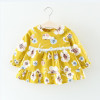 Autumn Fashion Infant Baby Girl Dress 2017 Brand Casual Cotton Long Sleeve Flower Print Girls Dresses Toddler Girls Clothes