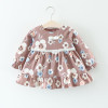 Autumn Fashion Infant Baby Girl Dress 2017 Brand Casual Cotton Long Sleeve Flower Print Girls Dresses Toddler Girls Clothes