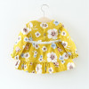 Autumn Fashion Infant Baby Girl Dress 2017 Brand Casual Cotton Long Sleeve Flower Print Girls Dresses Toddler Girls Clothes