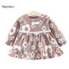 Autumn Fashion Infant Baby Girl Dress 2017 Brand Casual Cotton Long Sleeve Flower Print Girls Dresses Toddler Girls Clothes