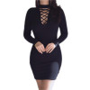 Autumn Dress Knitting 2018 Women Dresses Zipper O-neck Sexy Knitted Dress Long Sleeve Bodycon Sheath Pack Hip Dress GV090