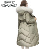 2018 Winter women long Down Cotton Jacket coat Top level Duck down Keep warm female overcoat Plus size hooded fur collar jackets