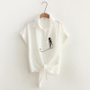 2018 Top Summer Women Casual Tops Short Sleeve Embroidery White Top Blouses Shirts Sexy Kimono Loose Beach Shirt Blusas Feminina