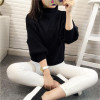 2018 Spring Autumn Winter Women Sweater Fashion Turtleneck Lantern Sleeves Pullovers Loose Knitted Sweaters Female Jumper Top S7 2018 Spring Autumn Winter Women Sweater Fashion Turtleneck Lantern Sleeves Pullovers Loose Knitted Sweaters Female Jumper Top S7