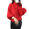 2018 Spring Autumn Winter Women Sweater Fashion Turtleneck Lantern Sleeves Pullovers Loose Knitted Sweaters Female Jumper Top S7 2018 Spring Autumn Winter Women Sweater Fashion Turtleneck Lantern Sleeves Pullovers Loose Knitted Sweaters Female Jumper Top S7
