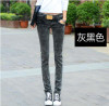 2018 spring and summer new plus size cotton female women girls elastic skinny low waist pencil pants jeans clothing clothes