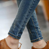 2018 spring and summer new plus size cotton female women girls elastic skinny low waist pencil pants jeans clothing clothes