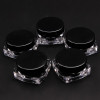 Free shipping 100/lot 3g square cream jar, black cap cosmetic container, plastic bottle,sample jar,display case