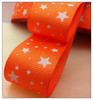 Free Shipping 1" (25mm) width, star printed navy blue ribbon Polyester Grosgrain ribbon, DIY hairbow accessories, gift package