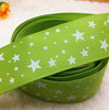 Free Shipping 1" (25mm) width, star printed navy blue ribbon Polyester Grosgrain ribbon, DIY hairbow accessories, gift package