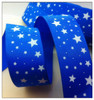 Free Shipping 1" (25mm) width, star printed navy blue ribbon Polyester Grosgrain ribbon, DIY hairbow accessories, gift package